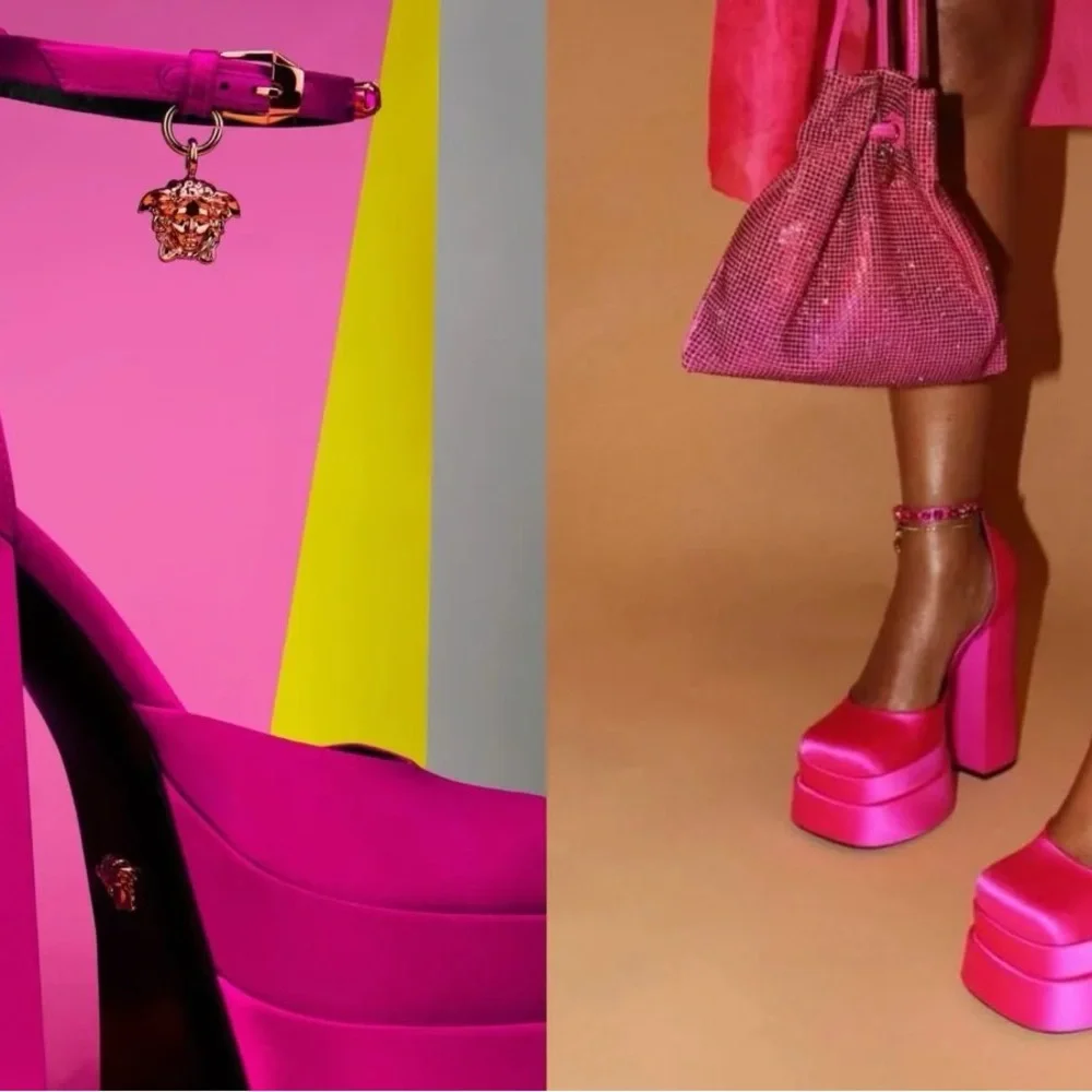 Sold-Versace Medusa Aevitas 125mm satin pumps - Picture 2 of 6